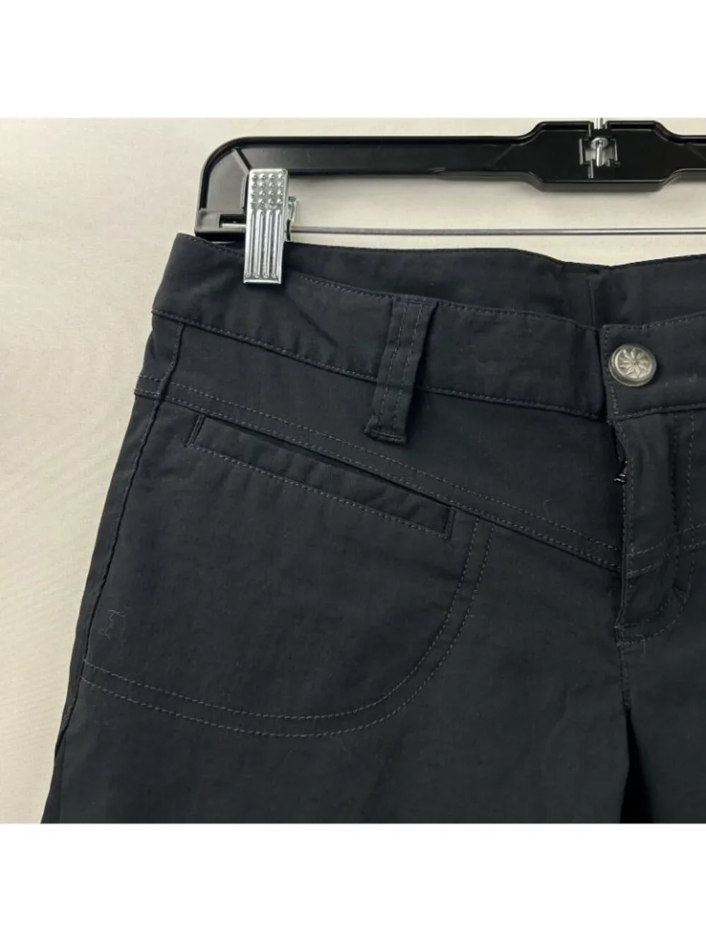 Athleta Heathered Low Rise Dipper Pant Women’s Size 2 Black Hiking Bootcut Leg - Picture 14 of 16